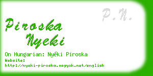 piroska nyeki business card